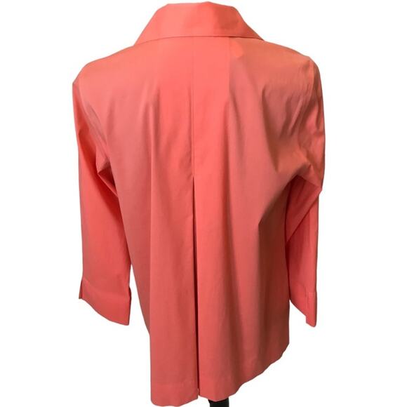 New ~ FOXCROFT NYC ~  The Lydia Tunic No iron stretch  Zip up Sz 4 Relaxed - Picture 3 of 6